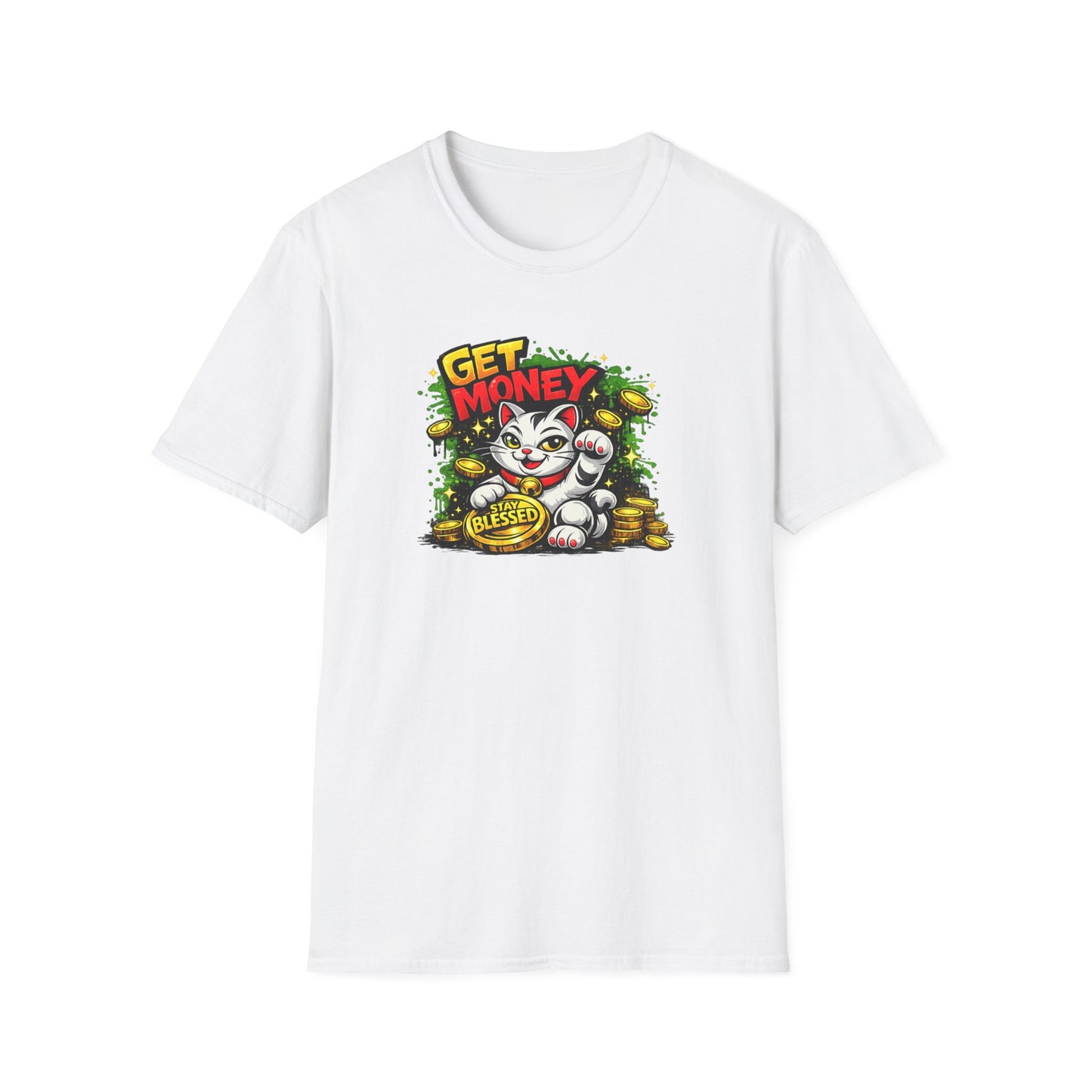 GET MONEY-STAY BLESSED - Unisex Soft Style T-Shirt