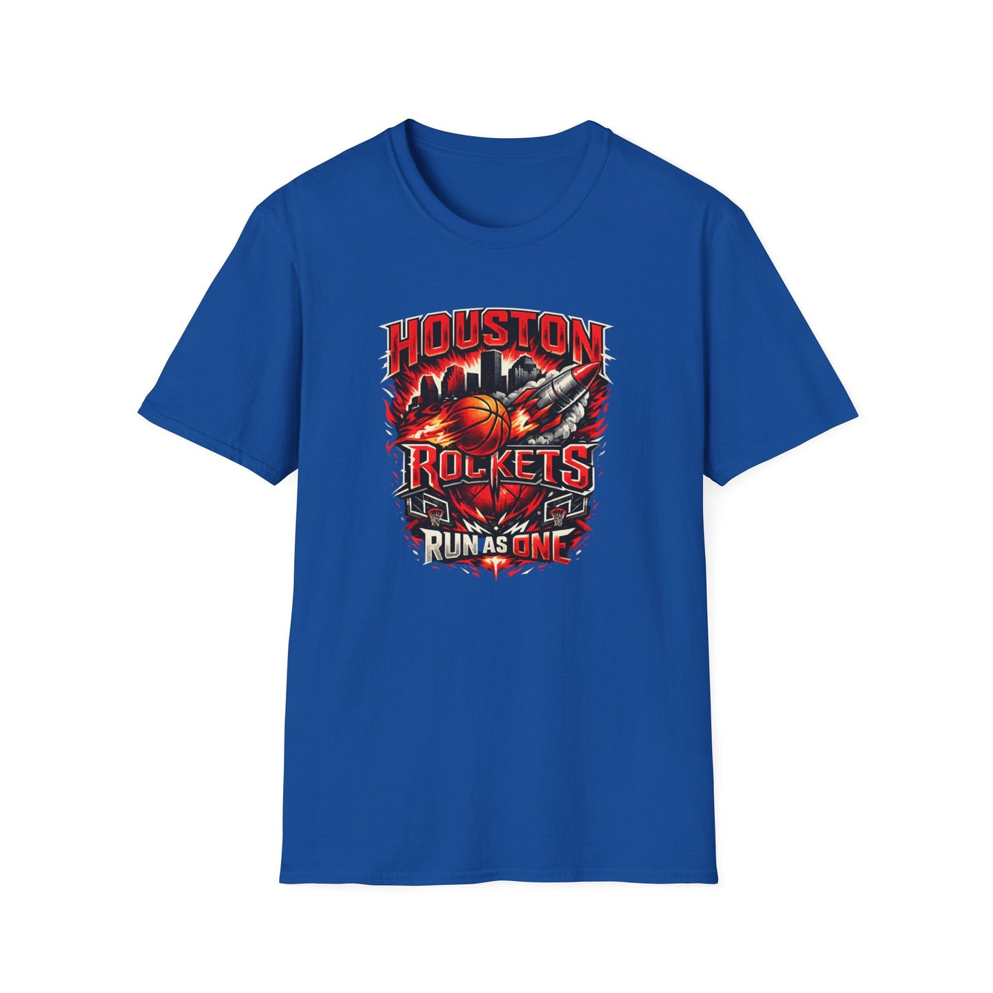 HOUSTON ROCKETS-RUN AS ONE - Unisex Soft Style T-shirt