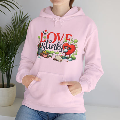 Love Stinks Hoodie | Funny Anti-Valentine Graphic Pull-Over