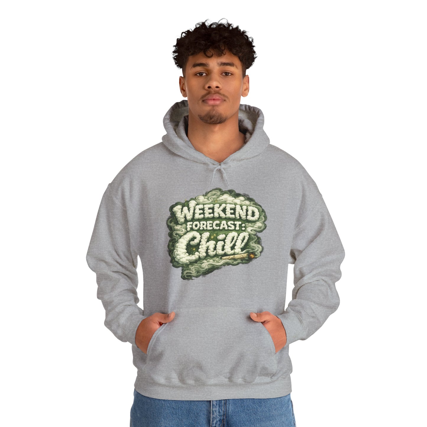 Weekend Forecast: Chill Hoodie | Funny Relaxed Graphic Pull-Over