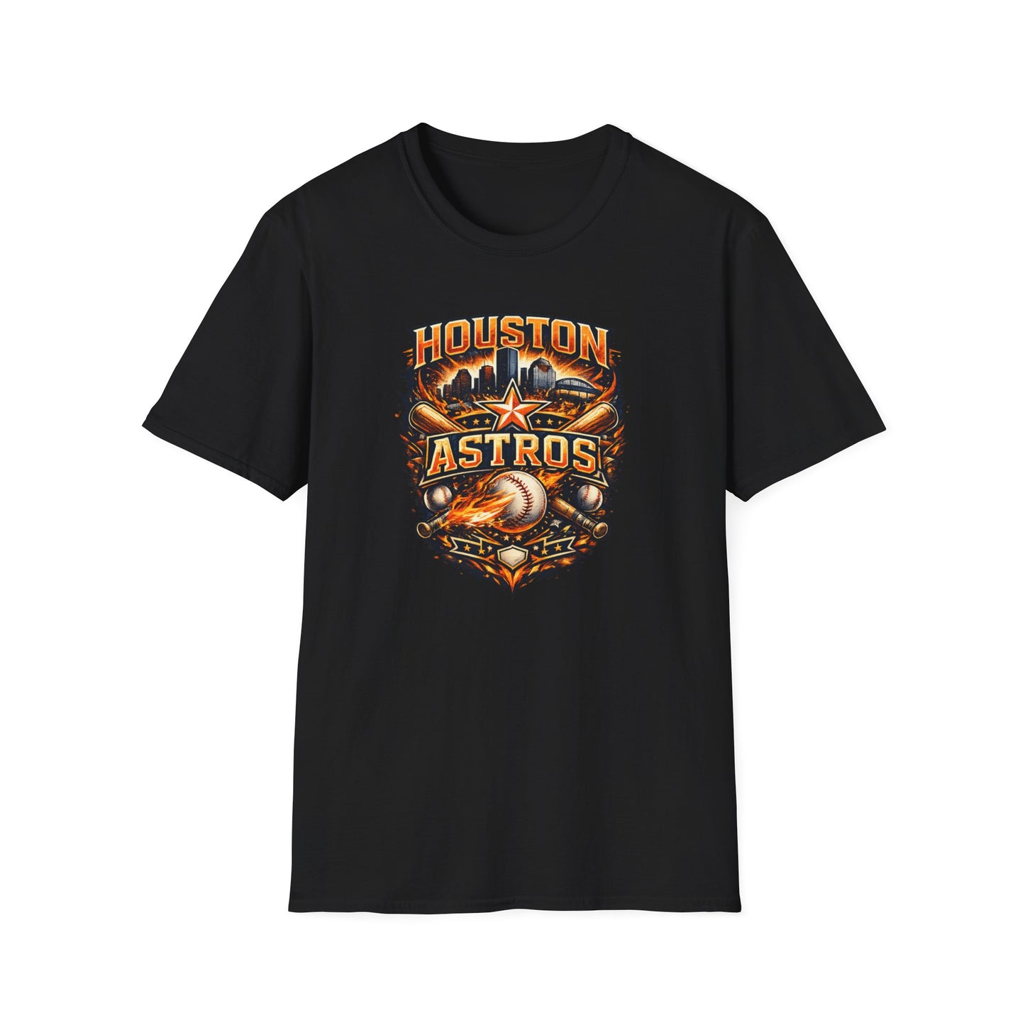 HOUSTON ASTROS VINTAGE DESIGN - Unisex Soft Style T-shirt