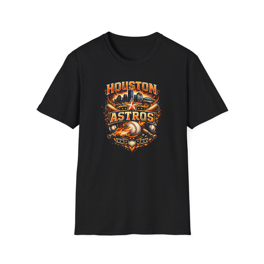 HOUSTON ASTROS VINTAGE DESIGN - Unisex Soft Style T-shirt