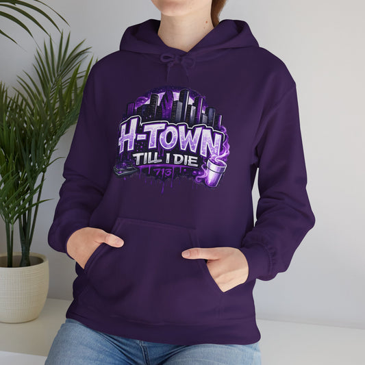 H-Town Til I Die Hoodie | Houston 713 Skyline Streetwear Pull-Over
