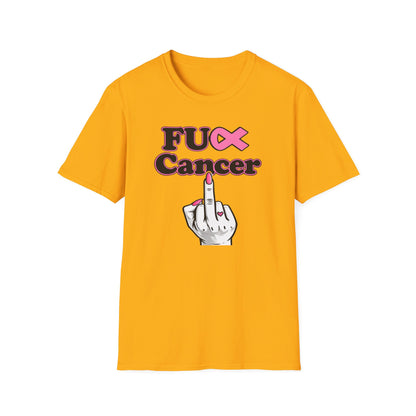 F CANCER - PINK RIBBON - Unisex Soft Style T-Shirt