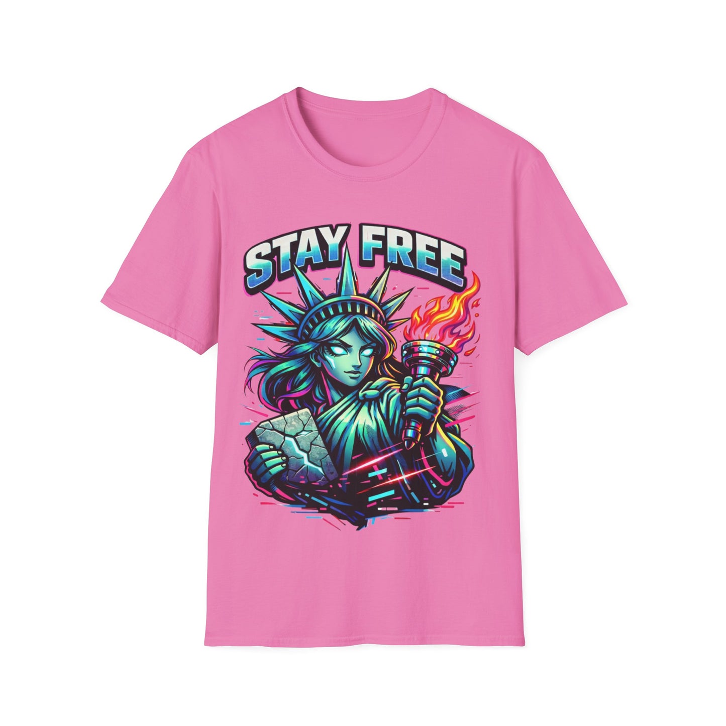 STATUE OF LIBERTY - ((BIG PRINT)) - Unisex Soft Style T-Shirt