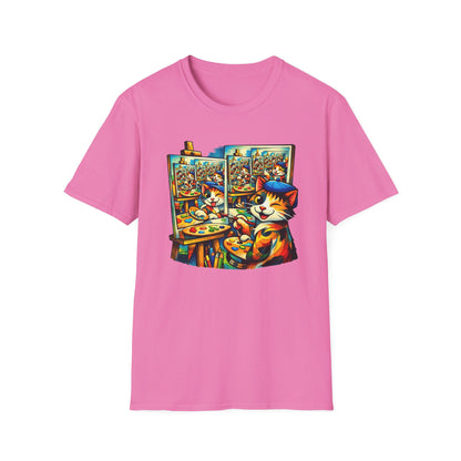 PAWCASSO - CAT ARTIST - Unisex Soft Style T-Shirt