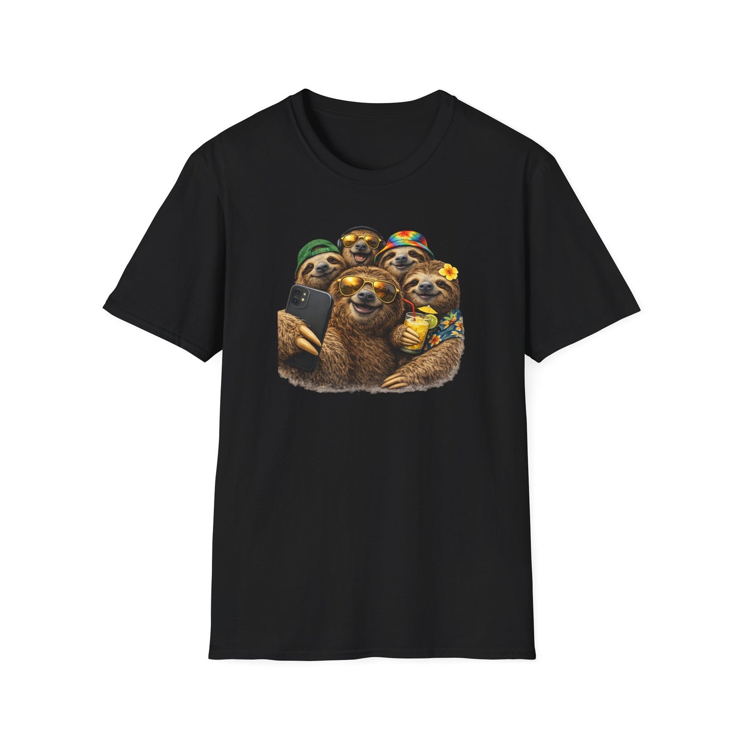 SELFIE TIME - SLOTH STYLE - Unisex Softstyle T-Shirt