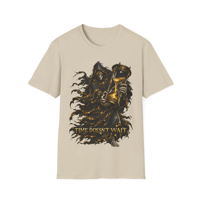 TIME DOESN'T WAIT - ((BIG PRINT)) - Unisex Soft Style T-Shirt