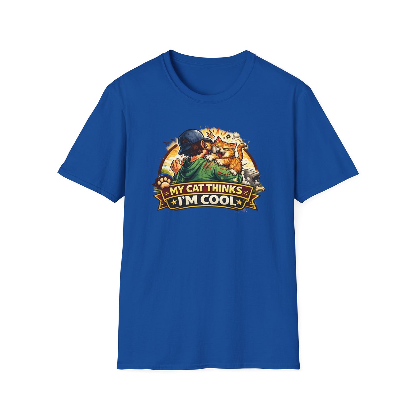 MY CAT THINKS I'M COOL - Unisex Softstyle T-Shirt