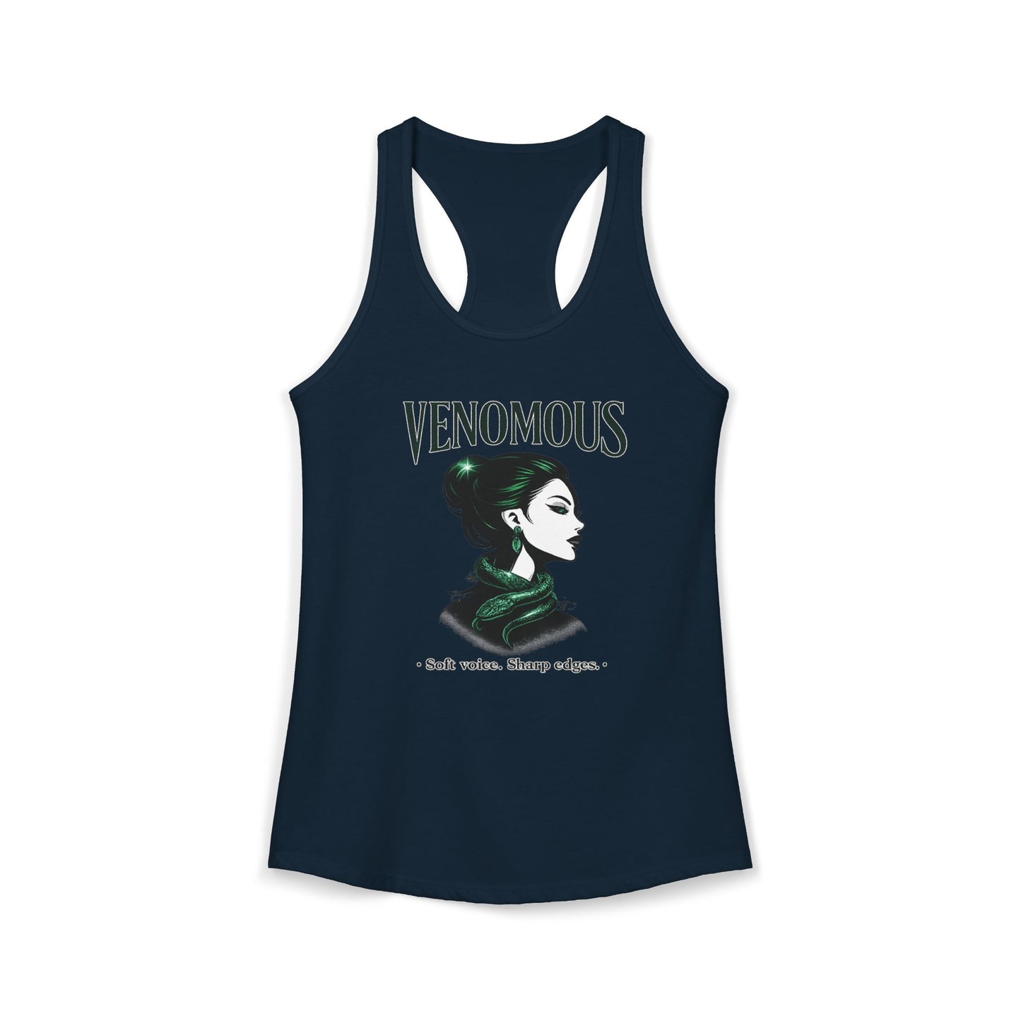 VENOMOUS-SOFT VOICE-SHARP EDGES - Women's Ideal Racerback Tank