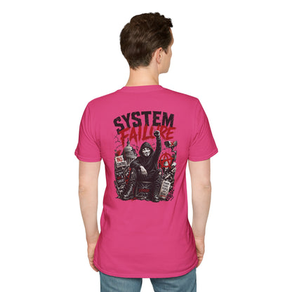 SYSTEM FAILURE - (Front/Back Print) - Unisex Soft Style T-Shirt