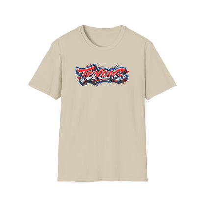 TEXANS-GRAFFITI ART  - Unisex Soft Style T-Shirt