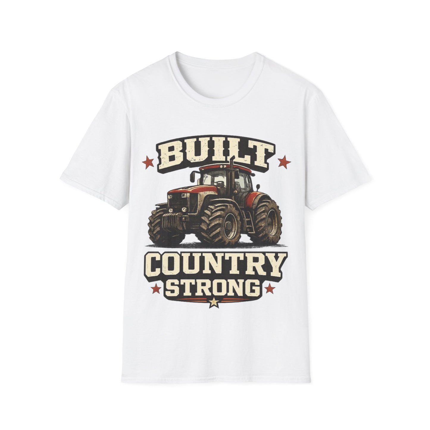 BUILT COUNTRY STRONG - ((BIG PRINT)) - Unisex Soft Style T-Shirt