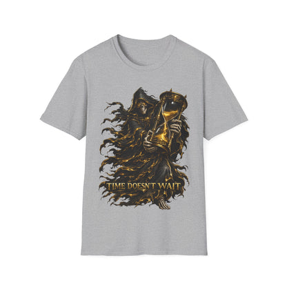 TIME DOESN'T WAIT - ((BIG PRINT)) - Unisex Soft Style T-Shirt