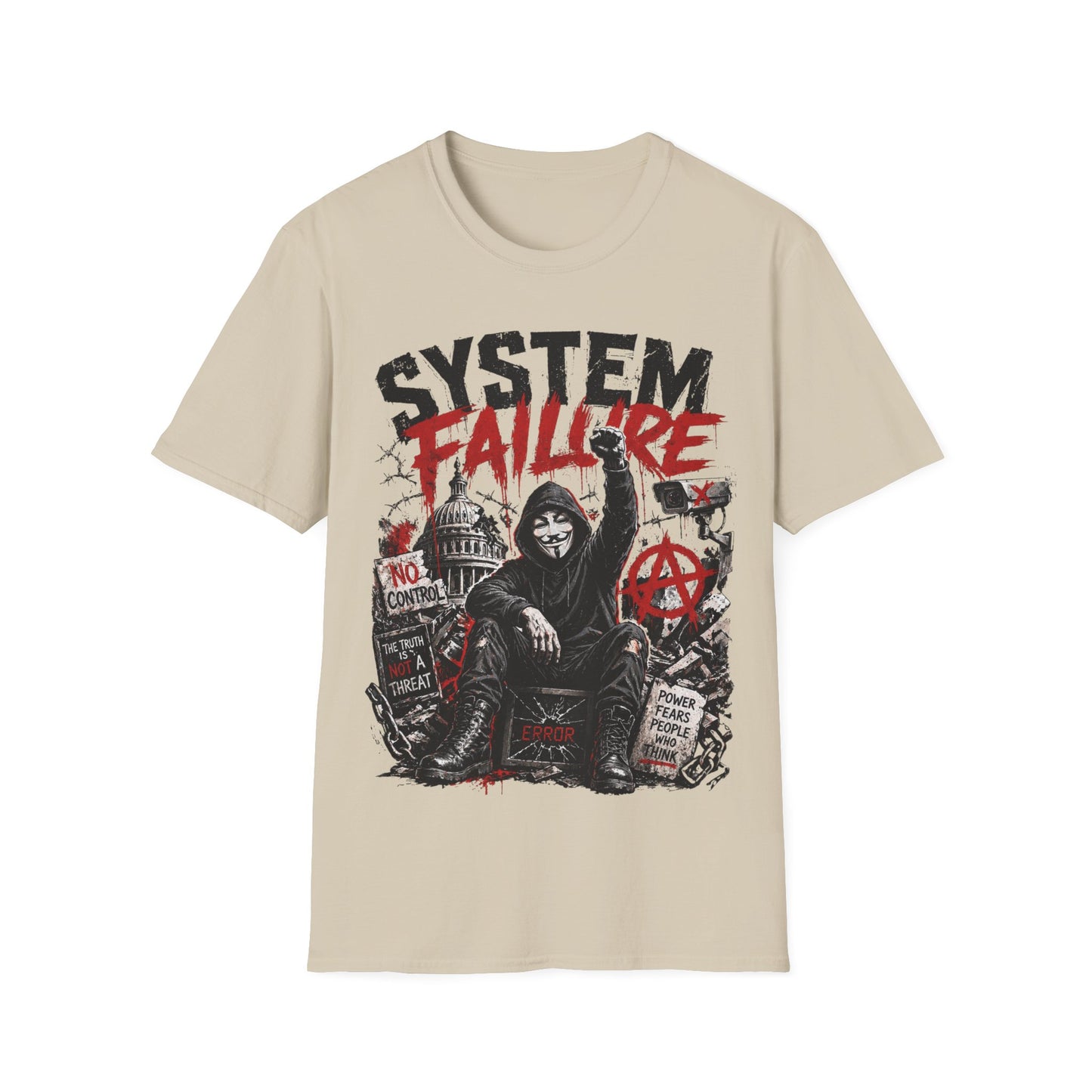 SYSTEM FAILURE - ((BIG PRINT)) - Unisex Soft Style T-Shirt