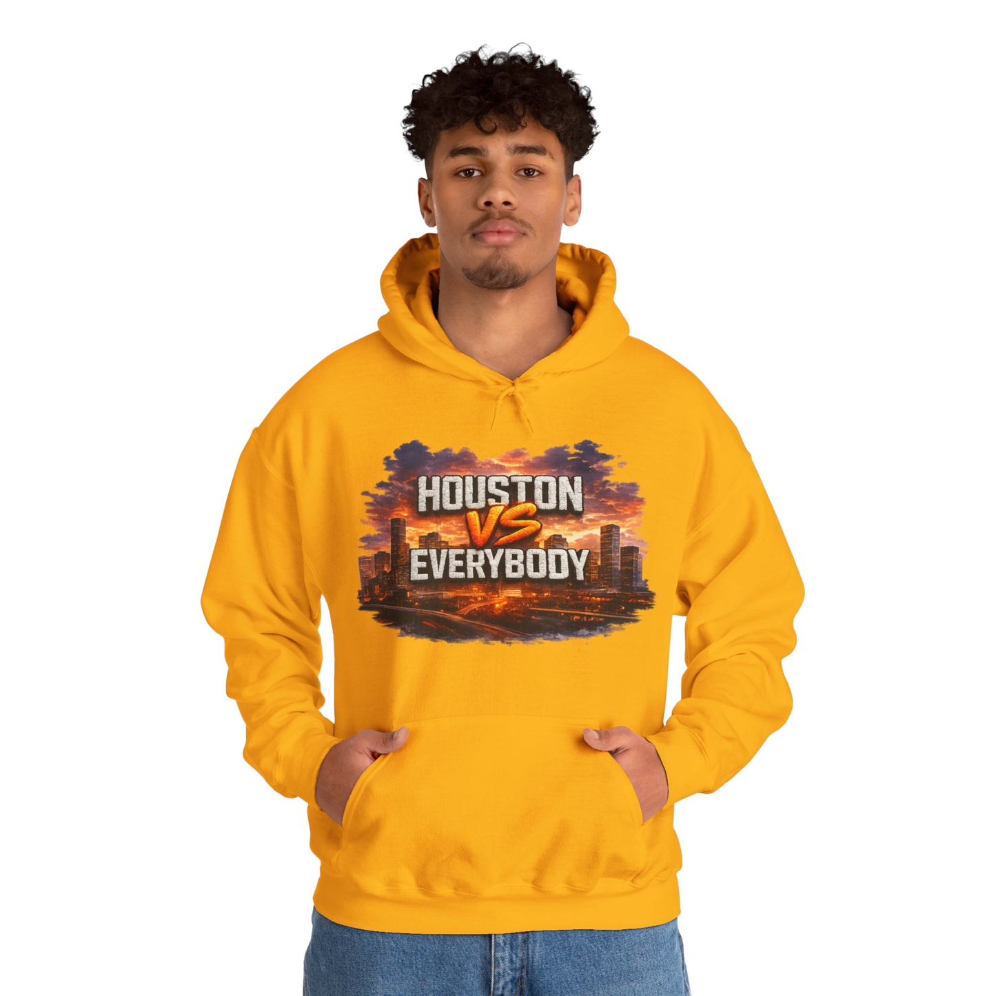 Houston vs Everybody Hoodie | H-Town Skyline Streetwear Pull-Over Hoodie