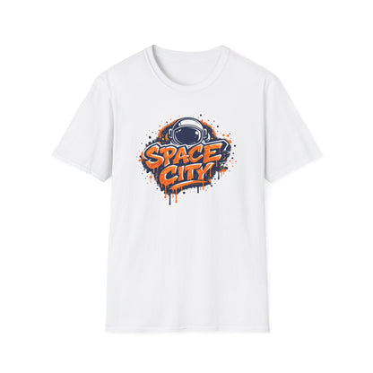 SPACE CITY-GRAFFITI ART - Unisex Soft Style T-shirt