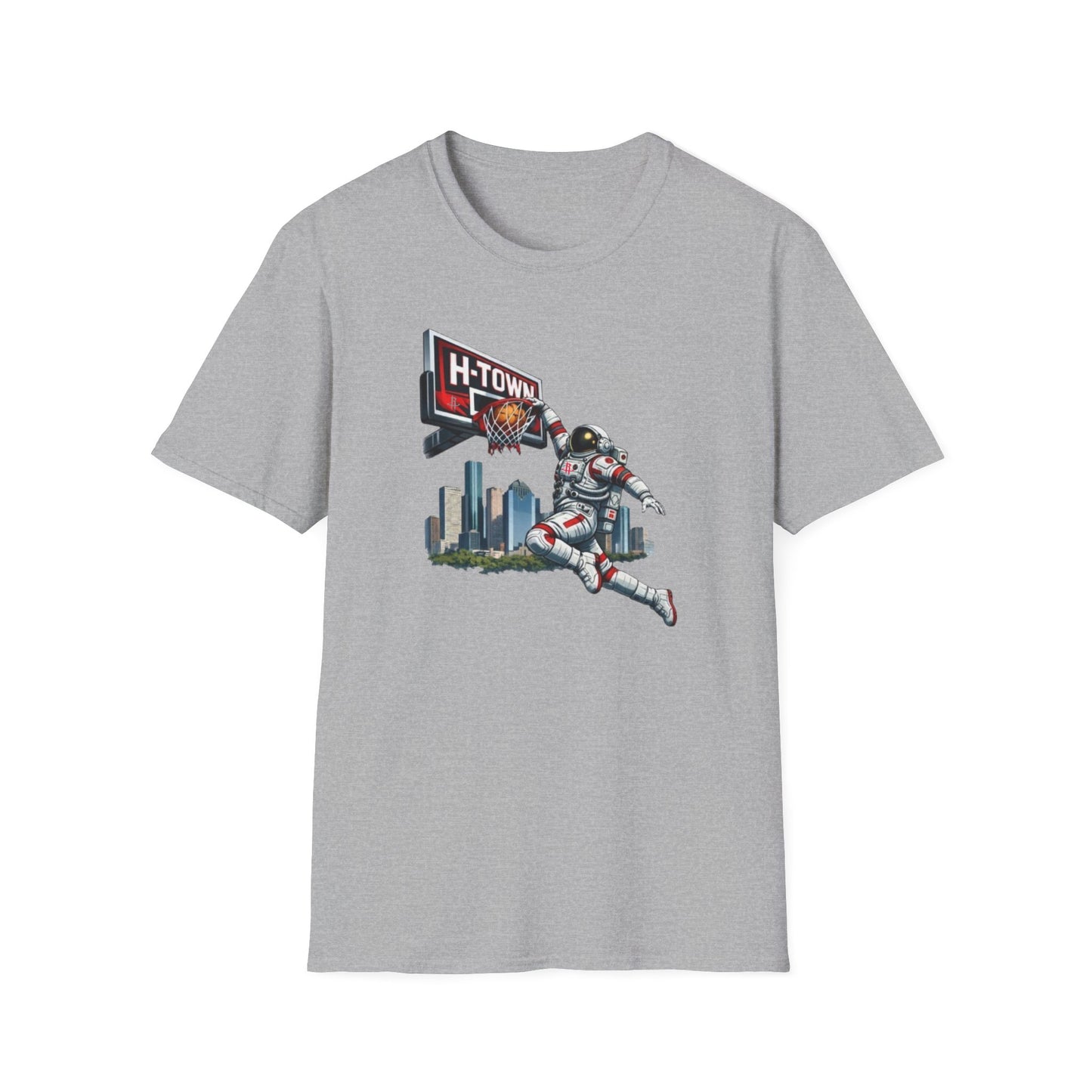 H-TOWN ROCKETS: ASTRONAUT DUNKING - Unisex Soft Style T-shirt