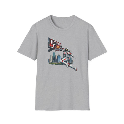 H-TOWN ROCKETS: ASTRONAUT DUNKING - Unisex Soft Style T-shirt