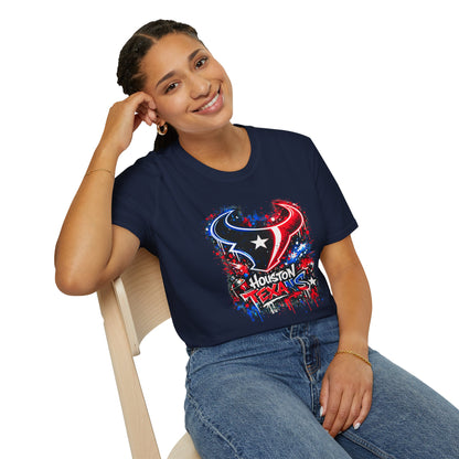 HOUSTON TEXANS - Graffiti Art - Unisex Soft Style T-Shirt