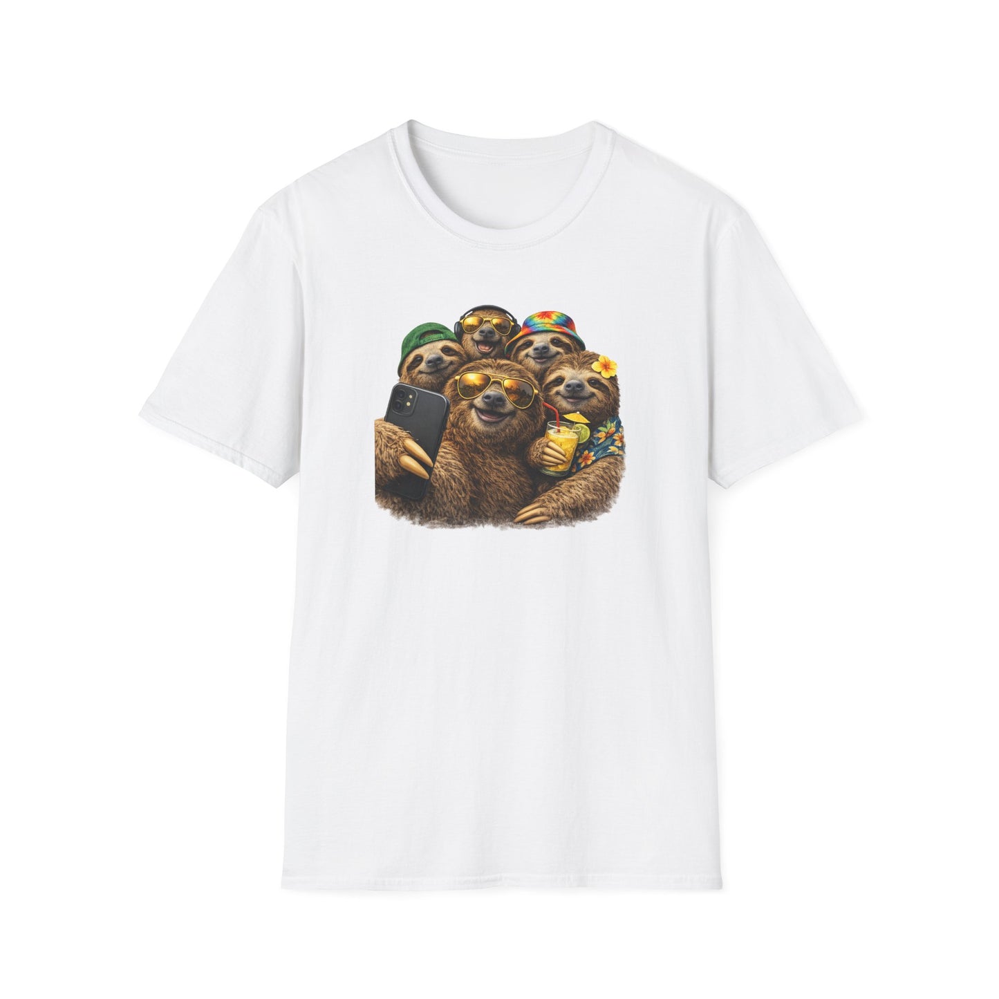 SELFIE TIME - SLOTH STYLE - Unisex Softstyle T-Shirt
