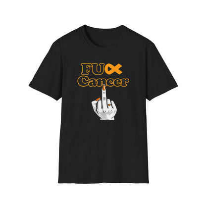 F CANCER - ORANGE RIBBON - Unisex Soft Style T-Shirt