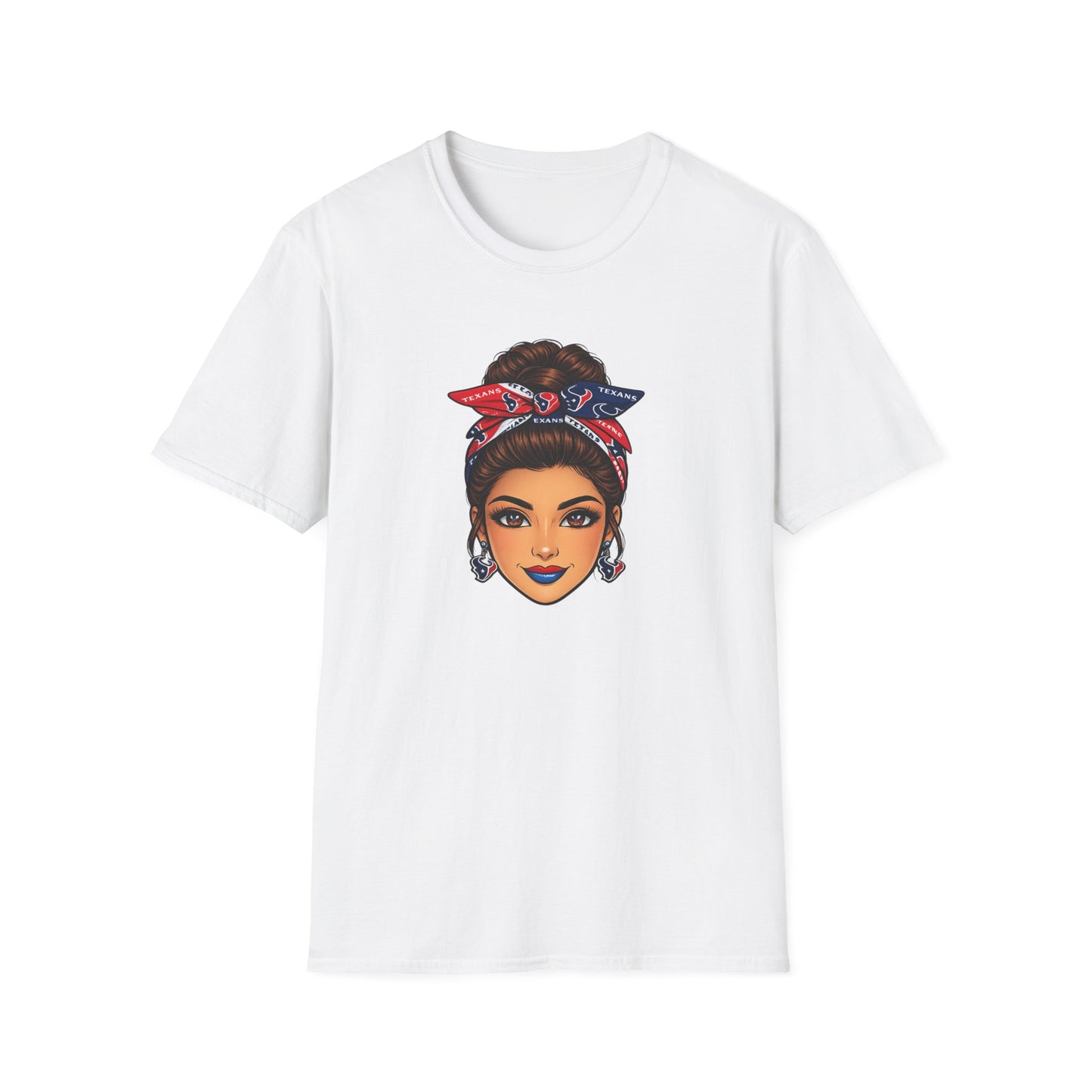 TEXANS FAN GIRL-FACE - Unisex Soft Style T-Shirt