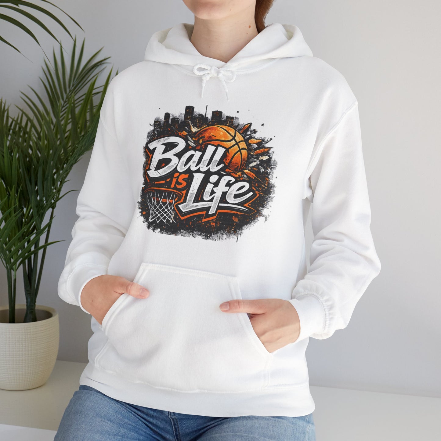 Ball Is Life Hoodie | Basketball Streetwear Graphic Unisex Pull-Over