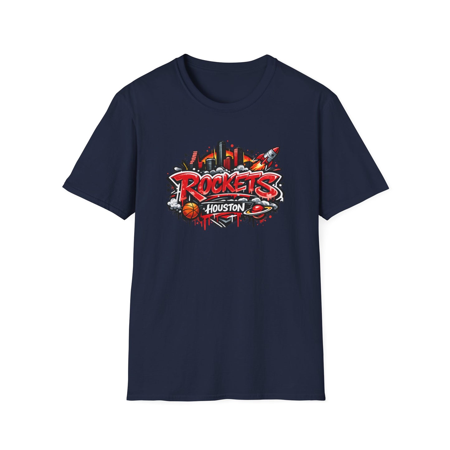 HOUSTON ROCKETS - DESIGN - Unisex Soft Style T-Shirt