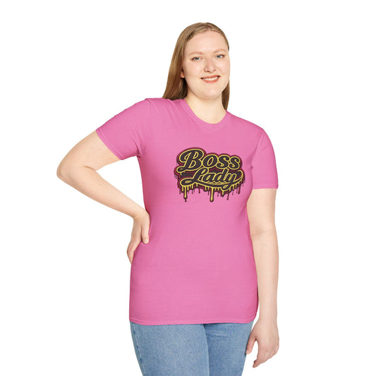 BOSS LADY-STITCHED DRIP - Unisex Soft Style T-Shirt