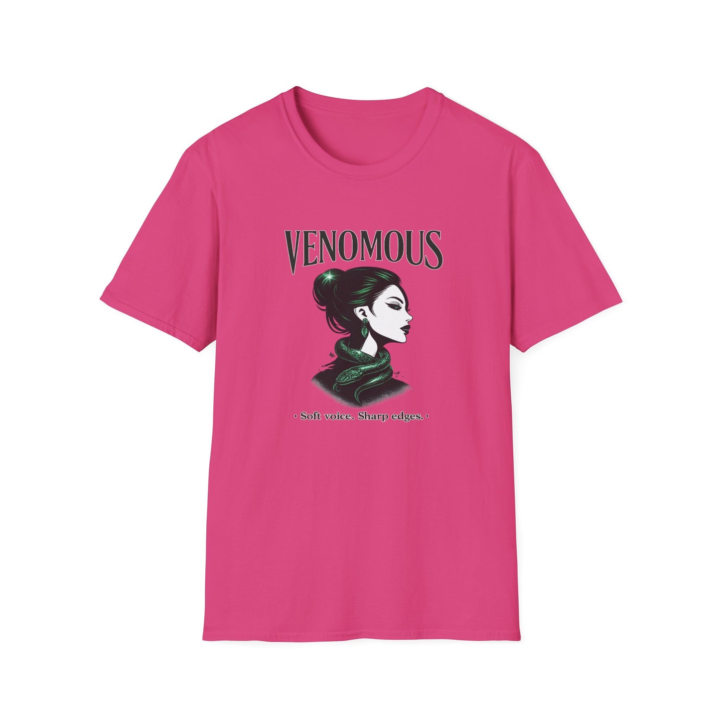VENOMOUS-SOFT VOICE-SHARP EDGES - Unisex Soft Style T-Shirt
