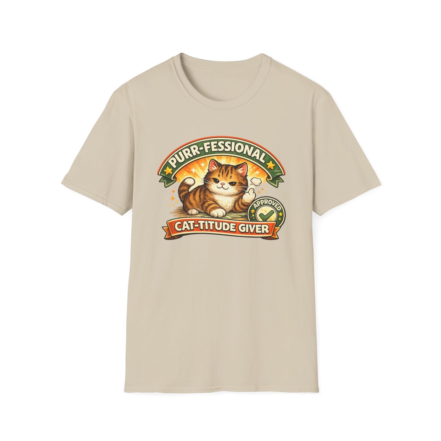 PURR-FESSIONAL CAT-TITUDE GIVER - Unisoft Soft Style T-Shirt