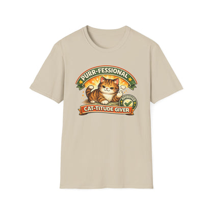 PURR-FESSIONAL CAT-TITUDE GIVER - Unisoft Soft Style T-Shirt