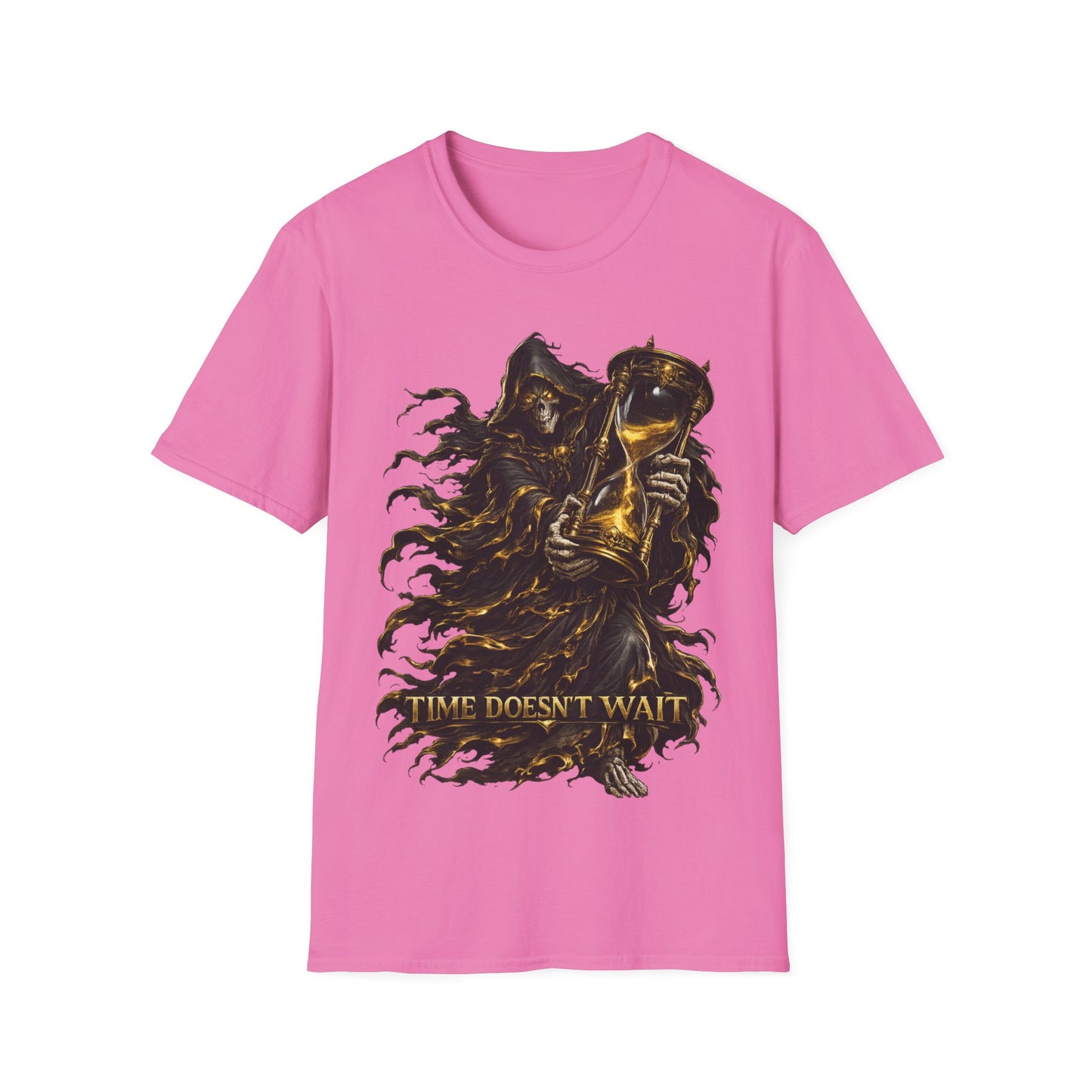 TIME DOESN'T WAIT - ((BIG PRINT)) - Unisex Soft Style T-Shirt