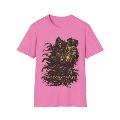 TIME DOESN'T WAIT - ((BIG PRINT)) - Unisex Soft Style T-Shirt