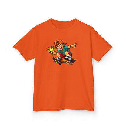 SKATEBOARD PIZZA BOY - Kid's Cotton Tee