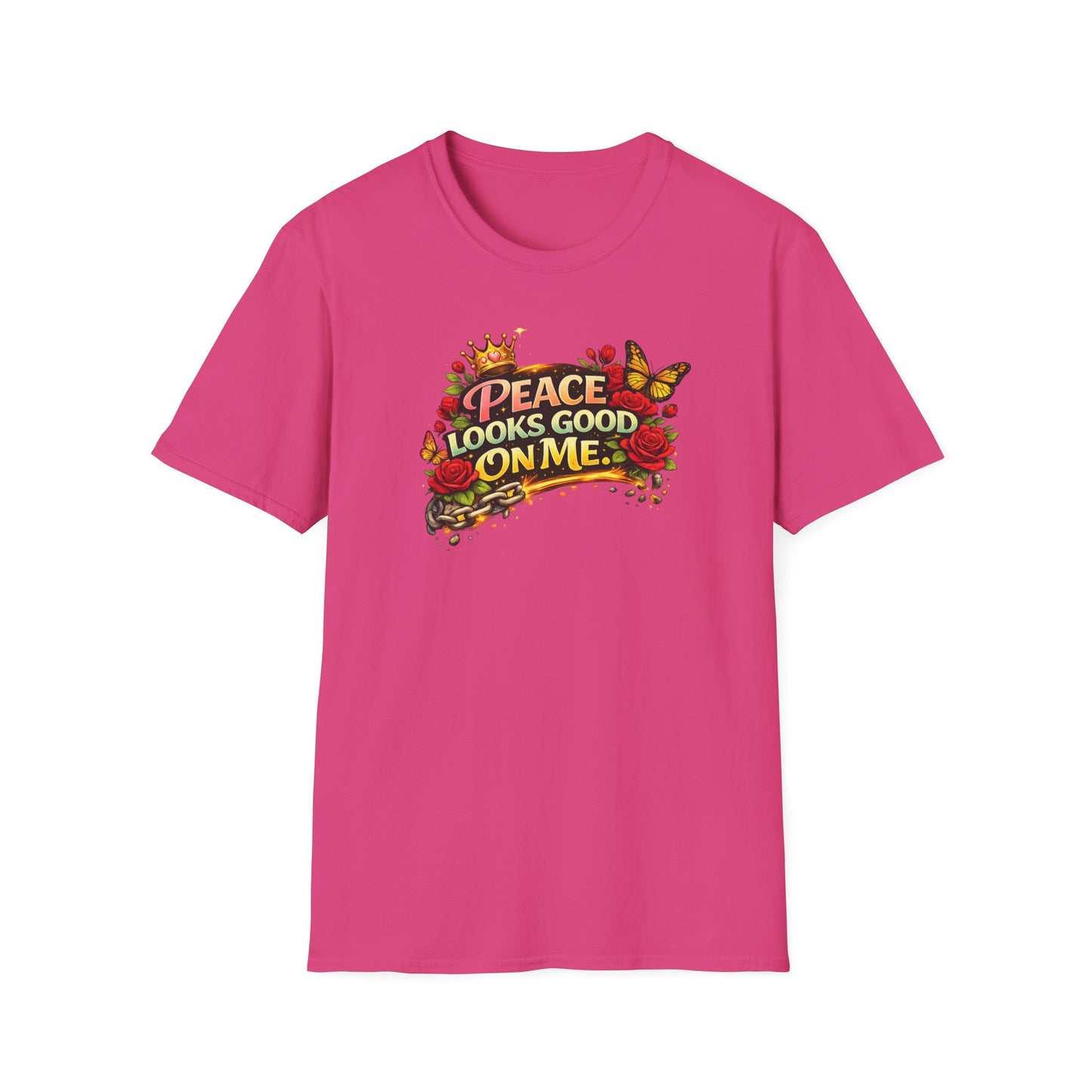 PEACE LOOKS GOOD ON ME - Unisex Softstyle T-Shirt