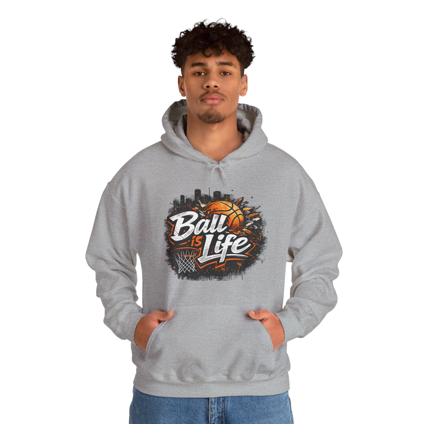 Ball Is Life Hoodie | Basketball Streetwear Graphic Unisex Pull-Over
