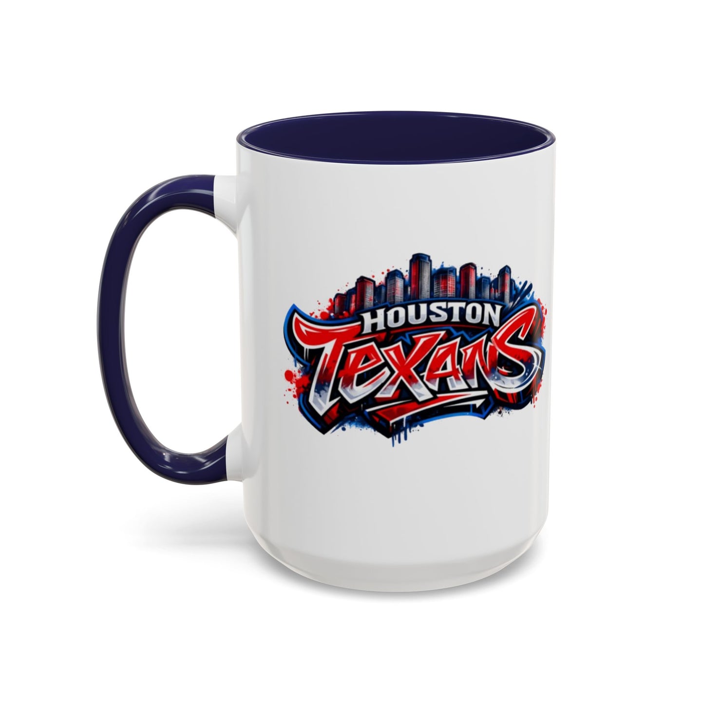 HOUSTON TEXANS GRAFFITI W/SKYLINE - Accent Coffee Mug (11, 15oz)