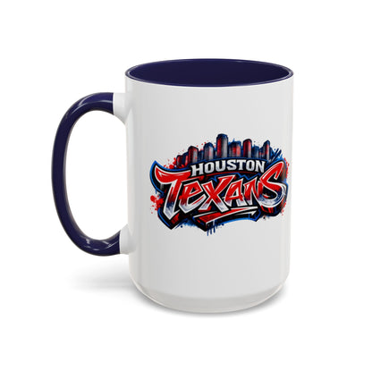 HOUSTON TEXANS GRAFFITI W/SKYLINE - Accent Coffee Mug (11, 15oz)