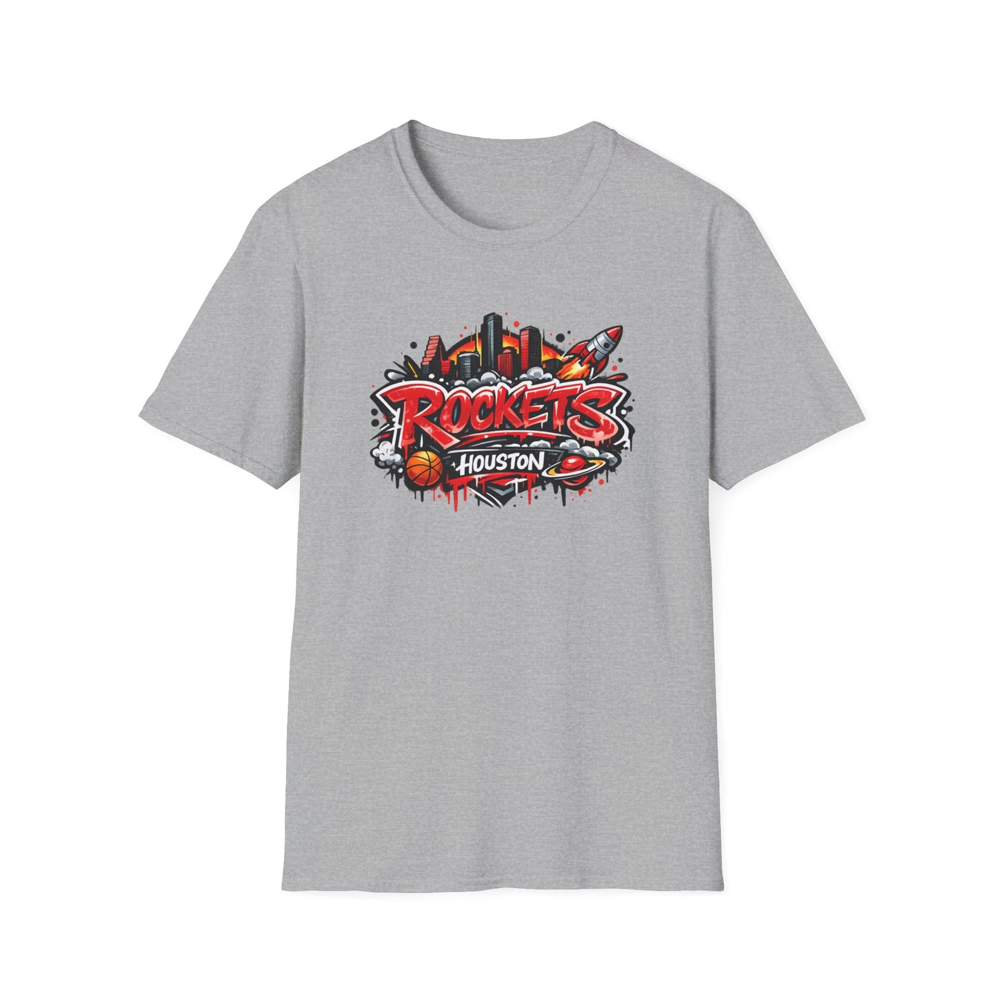 HOUSTON ROCKETS - DESIGN - Unisex Soft Style T-Shirt