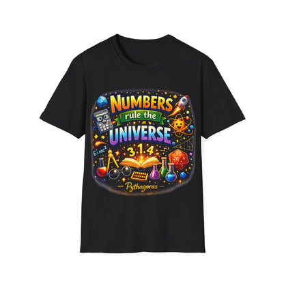 NUMBERS RULE THE UNIVERSE - ((BIG PRINT)) - Unisex Soft Style T-Shirt