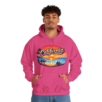 California Hoodie | Sunset Beach Coastal Graphic Unisex Pull-Over