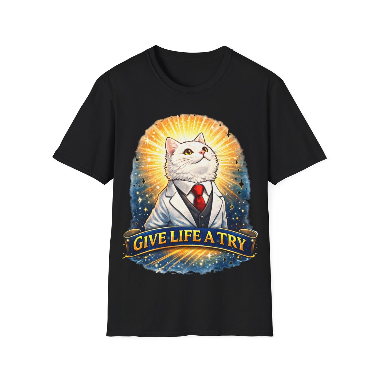 GIVE LIFE A TRY - ((BIG PRINT)) Unisex Soft Style T-Shirt