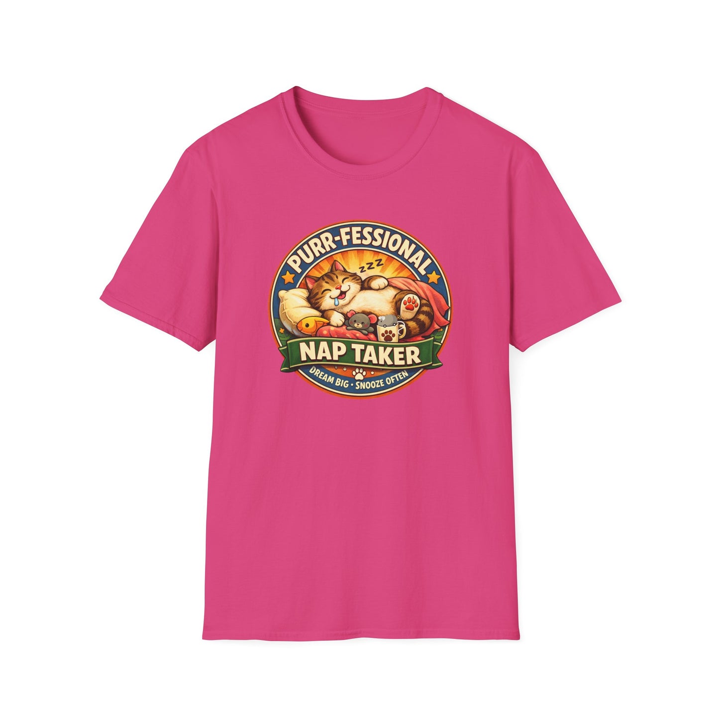 PURR-FESSIONAL NAP TAKER - Unisex Soft Style T-Shirt