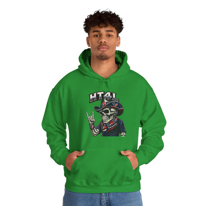 HT4L Skeleton Throwing the H | Houston Texans Unisex Pull-Over Hoodie