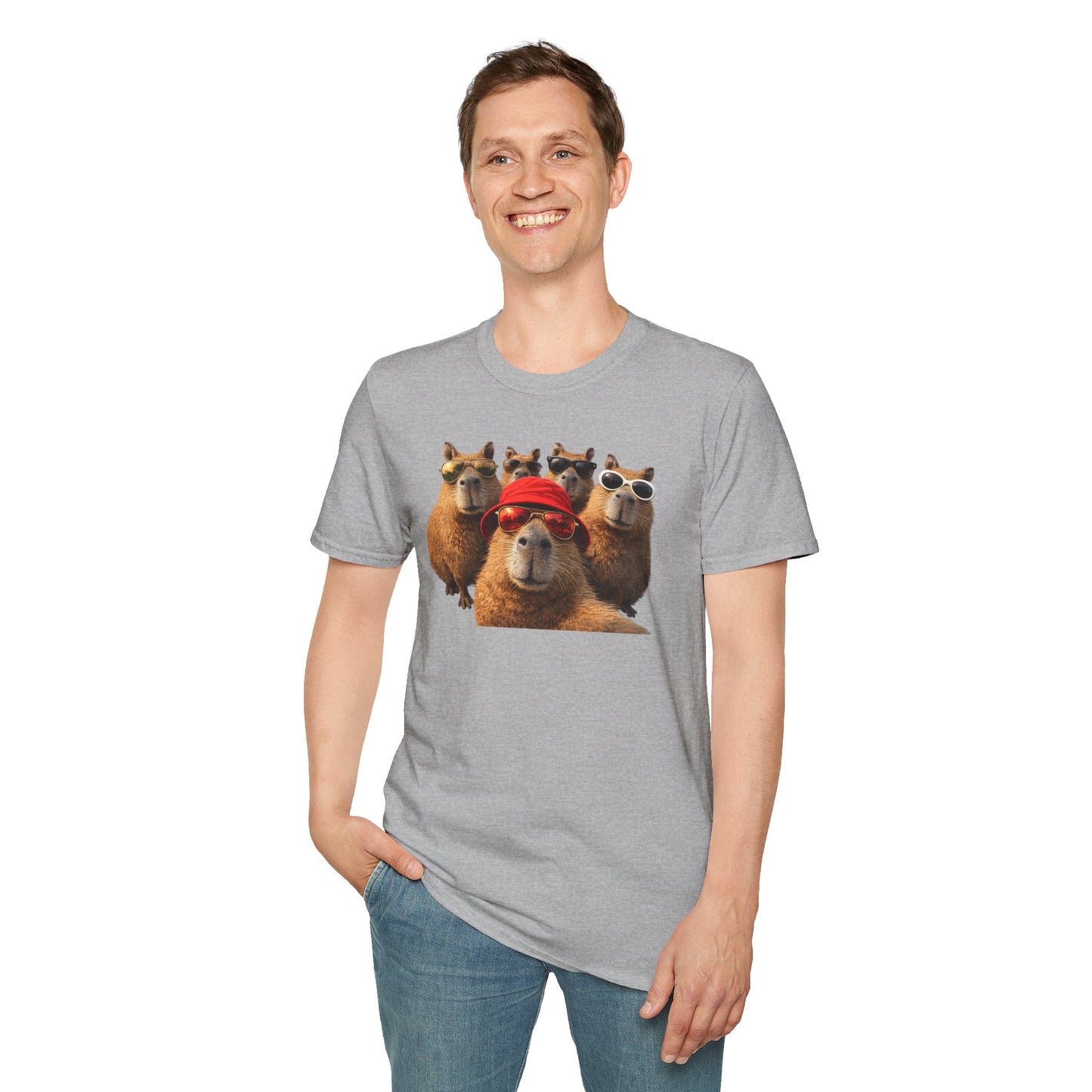 SELFIE TIME - CAPYBARAS - Unisex Soft Style T-Shirt