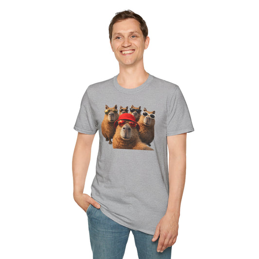 SELFIE TIME - CAPYBARAS - Unisex Soft Style T-Shirt