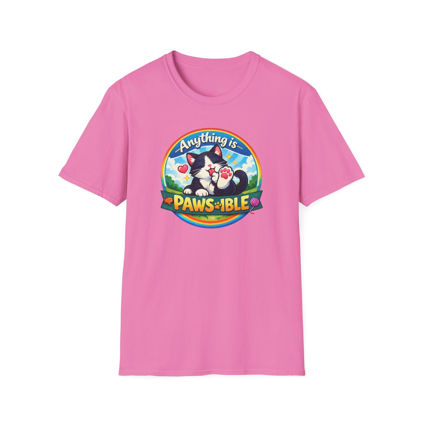 ANYTHING IS PAWSIBLE-KITTEN - Unisex Soft Style T-Shirt