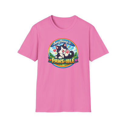 ANYTHING IS PAWSIBLE-KITTEN - Unisex Soft Style T-Shirt